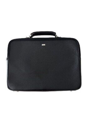 Bally Men's Deco Leather Briefcase, Black